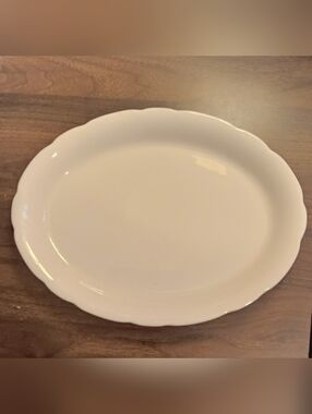 Buffalo David Bitton Cream Ceramic Serving Platter